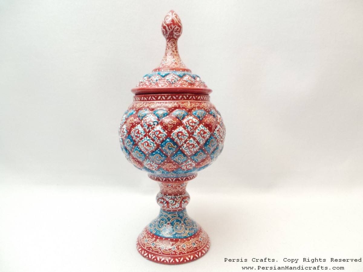 Enamel on Copper Pedestal Candy/Nut Bowl Dish HE3000 Persiada